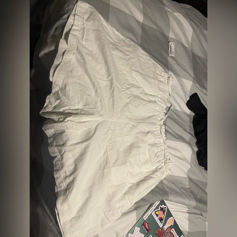 universal thread white linen shorts